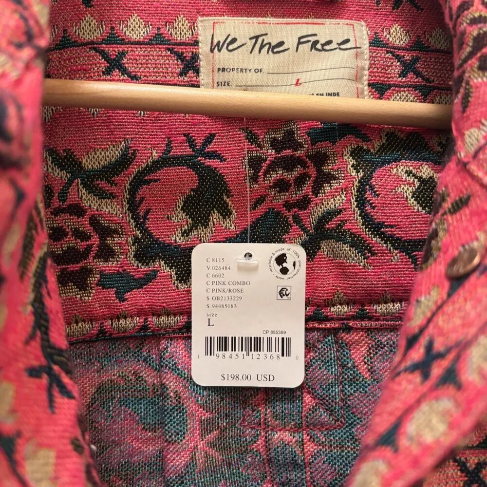 Free People We The Free Opal Swing Jacquard Jacket NWT * - Picture 6 of 7